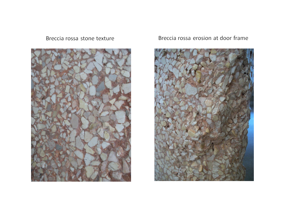 Fig-21. Breccia rossa stone details at Castel del Monte.