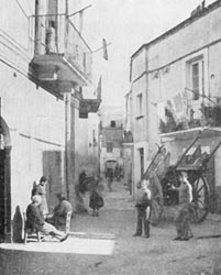 Pizzoli Street, in the old section.